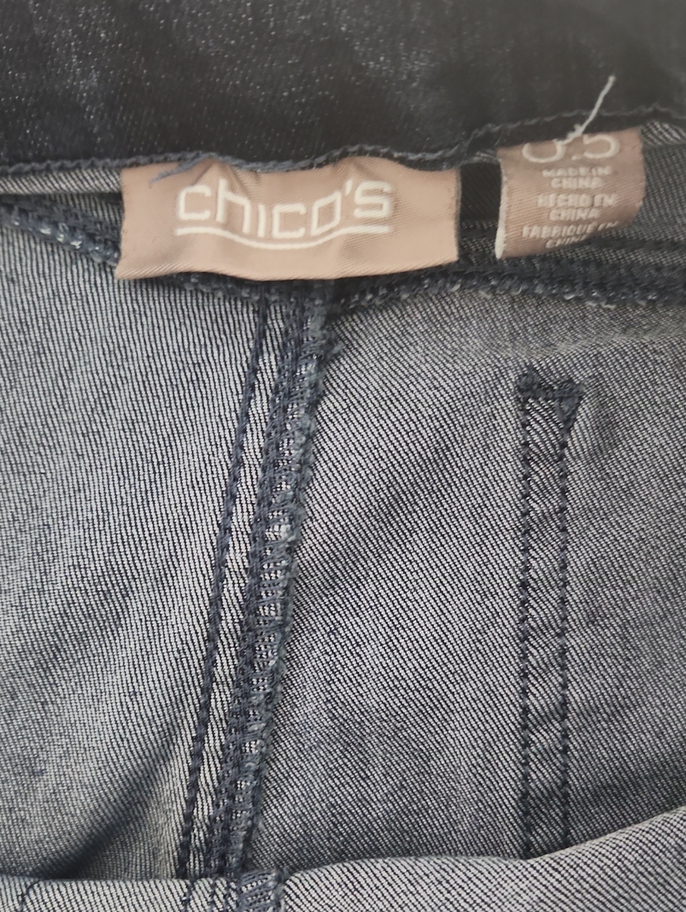 Chico's Pull On Dark Denim Jeans